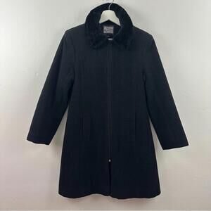 Rothschild Girls Wool Blend Black Zip Up Jacket Size 14